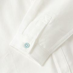 Dave&Bella Toddler Boys White Car Embroidery Cotton Soft Simple Style Shirts