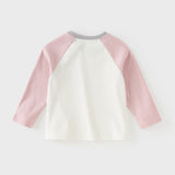Dave&Bella Toddler Girls/Boys White Cozy Cotton Simple/Versatile T-shirts