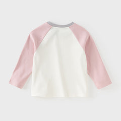 Dave&Bella Toddler Girls/Boys White Cozy Cotton Simple/Versatile T-shirts