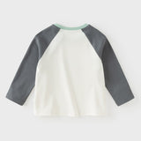 Dave&Bella Toddler Girls/Boys White Cozy Cotton Simple/Versatile T-shirts