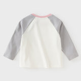 Dave&Bella Toddler Girls/Boys White Cozy Cotton Simple/Versatile T-shirts