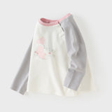 Dave&Bella Toddler Girls/Boys White Cozy Cotton Simple/Versatile T-shirts