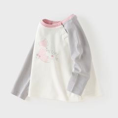 Dave&Bella Toddler Girls/Boys White Cozy Cotton Simple/Versatile T-shirts