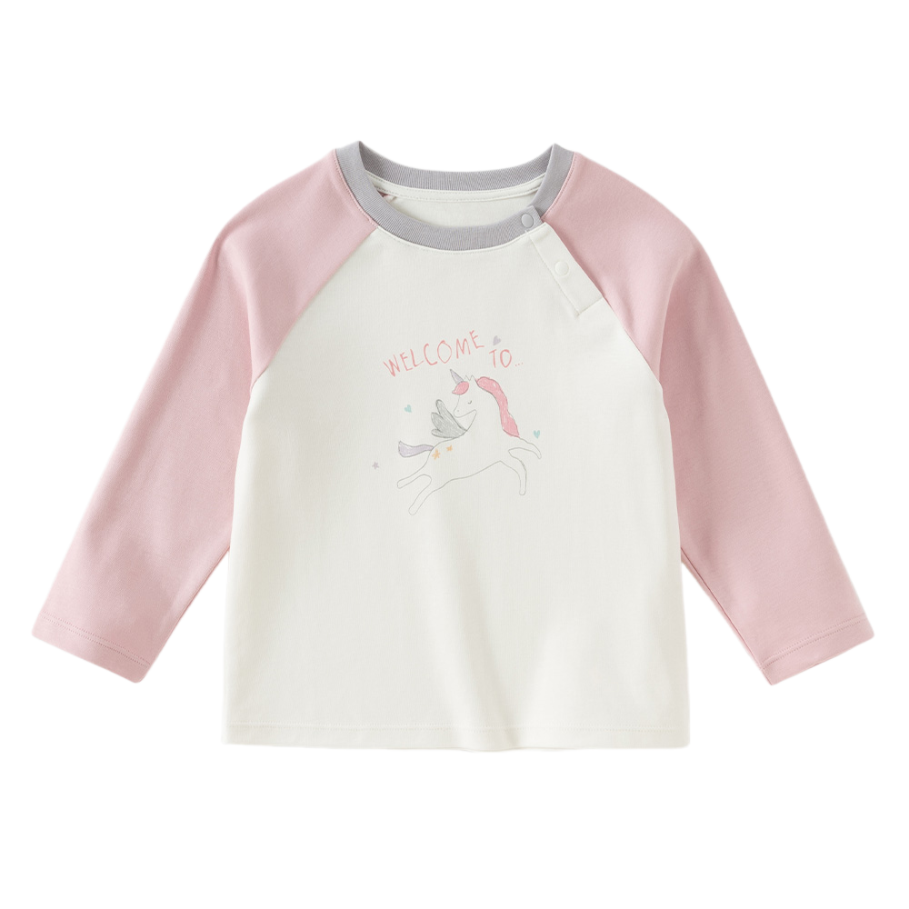Dave&Bella Toddler Girls/Boys White Cozy Cotton Simple/Versatile T-shirts