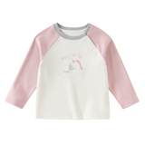 Dave&Bella Toddler Girls/Boys White Cozy Cotton Simple/Versatile T-shirts