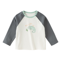 Dave&Bella Toddler Girls/Boys White Cozy Cotton Simple/Versatile T-shirts