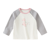Dave&Bella Toddler Girls/Boys White Cozy Cotton Simple/Versatile T-shirts