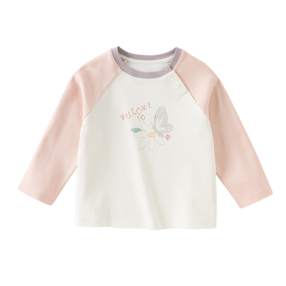 Dave&Bella Toddler Girls/Boys White Cozy Cotton Simple/Versatile T-shirts