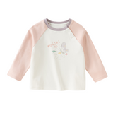 Dave&Bella Toddler Girls/Boys White Cozy Cotton Simple/Versatile T-shirts