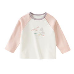 Dave&Bella Toddler Girls/Boys White Cozy Cotton Simple/Versatile T-shirts