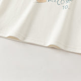 Dave&Bella Toddler Girls/Boys White Cozy Cotton Simple/Versatile T-shirts