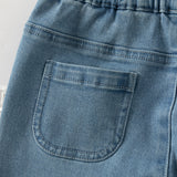 Dave&Bella Toddler Girls Denim Blue Ruffle Hem Design Versatile Jeans