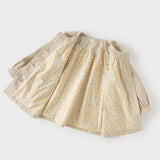 Dave&Bella Toddler Girls Khaki Doll Collar Classic Elegant Lightweight Trench Coats