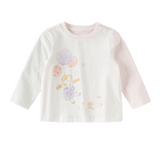 Dave&Bella Toddler Girls White Cute Sweet Print Soft Comfortable Cotton T-shirts