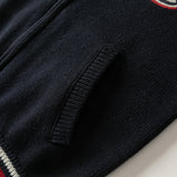 Dave&Bella Toddler Boys Navy Turtle Soft Comfortable Classic Cardigans