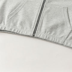 Dave&Bella Toddler Boys Gray Long-sleeved Hooded Outwear Single-layer Hooded Coats