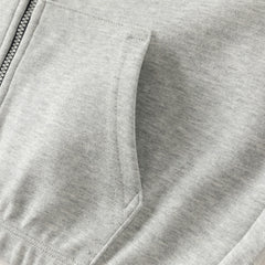 Dave&Bella Toddler Boys Gray Long-sleeved Hooded Outwear Single-layer Hooded Coats