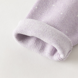 Dave&Bella Toddler Girls Purple Scalloped Butterfly Jacquard Knit Cozy Cotton Cardigans
