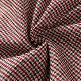 Dave&Bella Toddler Girls Dark Red Plaid Doll Collar Soft Cotton Party A-line Dress