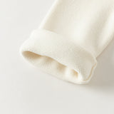 Dave&Bella Toddler Girls Beige Ruffle Collar Cozy Comfortable Cotton Knit Sweaters