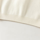 Dave&Bella Toddler Girls Beige Ruffle Collar Cozy Comfortable Cotton Knit Sweaters