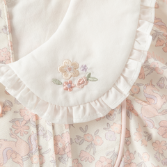Dave&Bella Toddler Girls Pink Floral Doll Collar Charming Cozy Cooton T-shirts