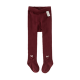 Dave&Bella Toddler Girls Dark Red/Grey Simple Casual Cozy Comfortable Tights