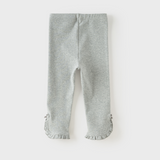 Dave&Bella Toddler Girls Gray/Beige Cute Soft Comfortable Lightweight Pants