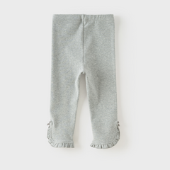 Dave&Bella Toddler Girls Gray/Beige Cute Soft Comfortable Lightweight Pants
