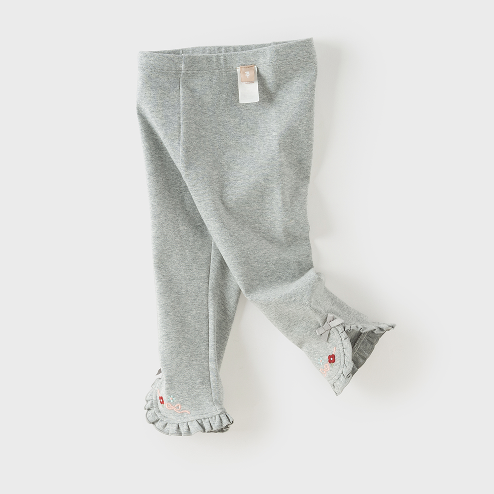 Dave&Bella Toddler Girls Gray/Beige Cute Soft Comfortable Lightweight Pants