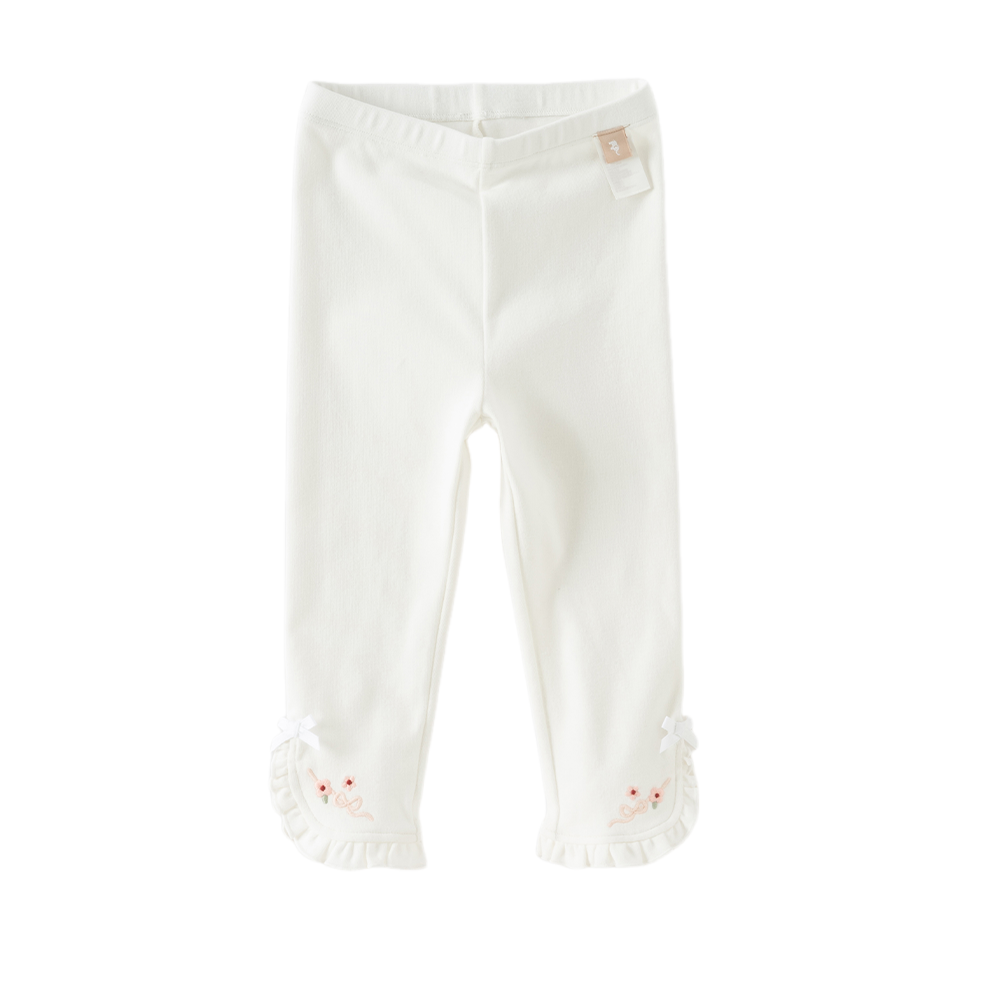 Dave&Bella Toddler Girls Gray/Beige Cute Soft Comfortable Lightweight Pants