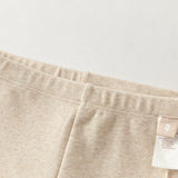 Dave&Bella Toddler Girls Dark Khaki/Apricot Mesh Simple Soft Cozy Pants