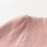 Dave&Bella Toddler Girls Pink Mesh Dress Style Cozy Cotton Round Collar Cardigans