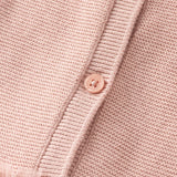 Dave&Bella Toddler Girls Pink Mesh Dress Style Cozy Cotton Round Collar Cardigans