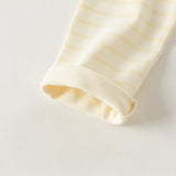 Dave&Bella Toddler Girls Pink/Yellow Striped Comfortable Versatile T-shirts