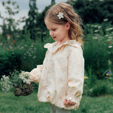 Dave&Bella Toddler Girls Beige Floral Hooded Waterproof Sweet Cute Cozy Jackets