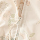 Dave&Bella Toddler Girls Beige Floral Hooded Waterproof Sweet Cute Cozy Jackets