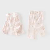 Dave&Bella Toddler Girls Sweet Pink Print  Lightweight Snug Cotton Breathable Pajamas