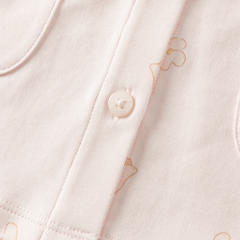 Dave&Bella Toddler Girls Sweet Pink Print  Lightweight Snug Cotton Breathable Pajamas