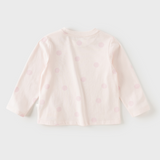Dave&Bella Toddler Girls Pink Cute Sweet Rabbit Round Collar Cozy Cotton T-shirts