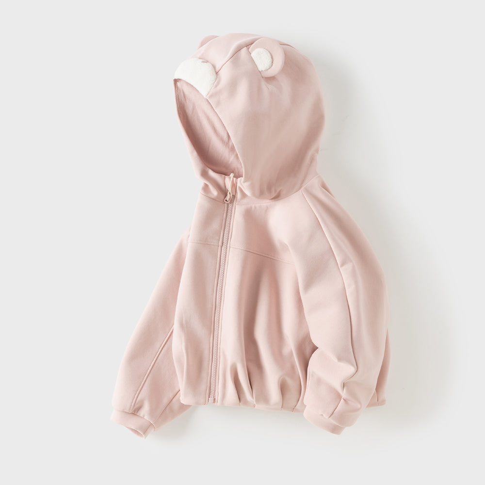 Dave&Bella Toddler Girls Pink Cute Hooded Fleece Warm Comfortable Coats