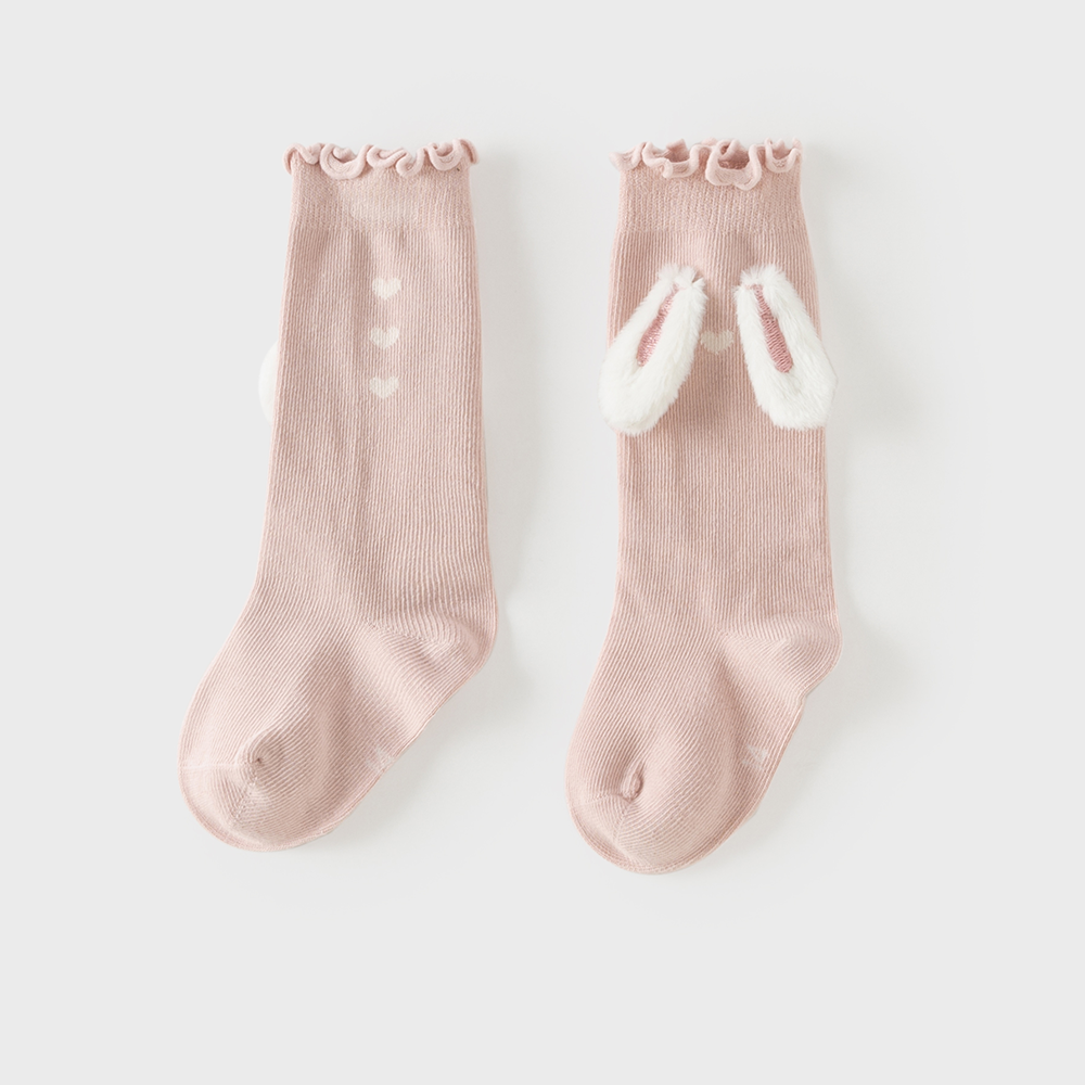 Dave&Bella Toddler Girls Pink Charming Cute Rabbit Ears Comfortable Socks