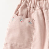 Dave&Bella Toddler Girls Pink/Milky Coffee Cozy Cotton Casual Versatile Drawstring Pants