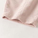 Dave&Bella Toddler Girls Pink/Milky Coffee Cozy Cotton Casual Versatile Drawstring Pants