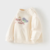 Dave&Bella Toddler Boys Dark Grey/Beige Playful Dinosaur Casual Sweatshirts