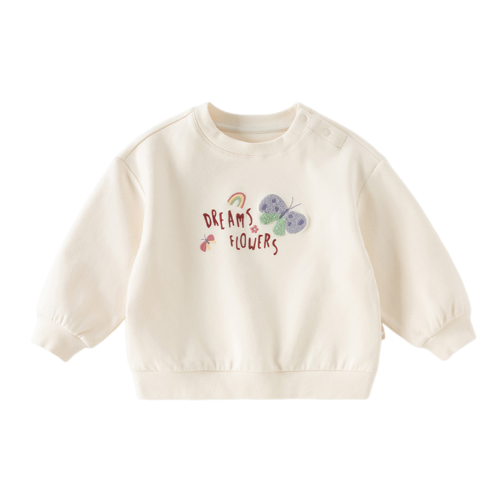 Dave&Bella Toddler Boys Dark Grey/Beige Playful Dinosaur Casual Sweatshirts