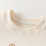Dave&Bella Toddler Boys Dark Grey/Beige Playful Dinosaur Casual Sweatshirts