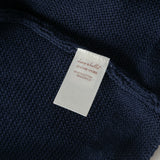 Dave&Bella Toddler Girls Beige/Navy Simple Versatile Round Collar Cardigans