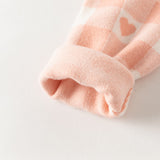 Dave&Bella Toddler Girls Pink White Plaid Doll Collar Cute Sweater Cardigans