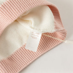 Dave&Bella Toddler Girls Pink Soft Strawberry Jacquard Knit Sleeveless Outwear Vests